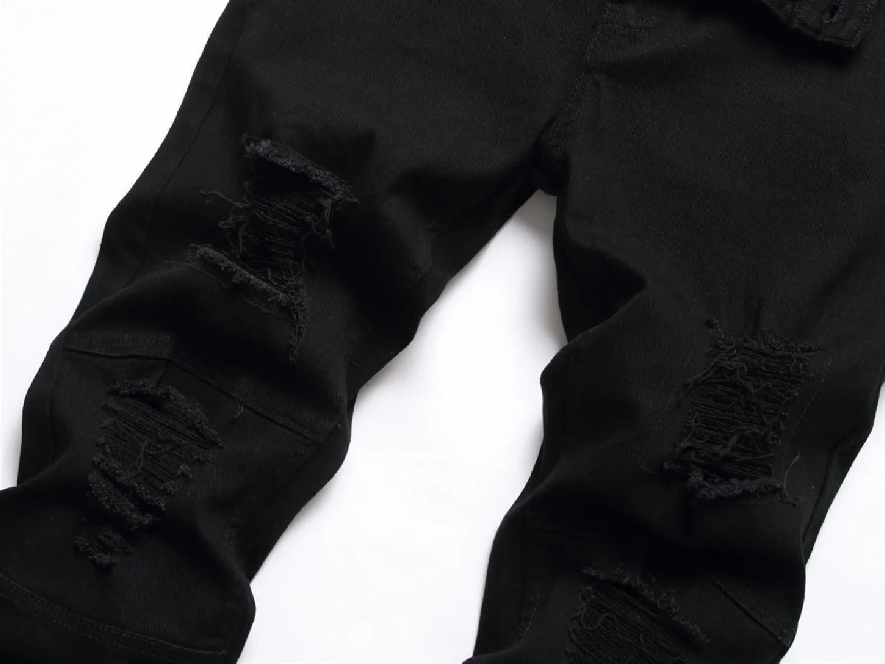 Urban Edge Black Ripped Skinny Biker Jeans ATHLEXES