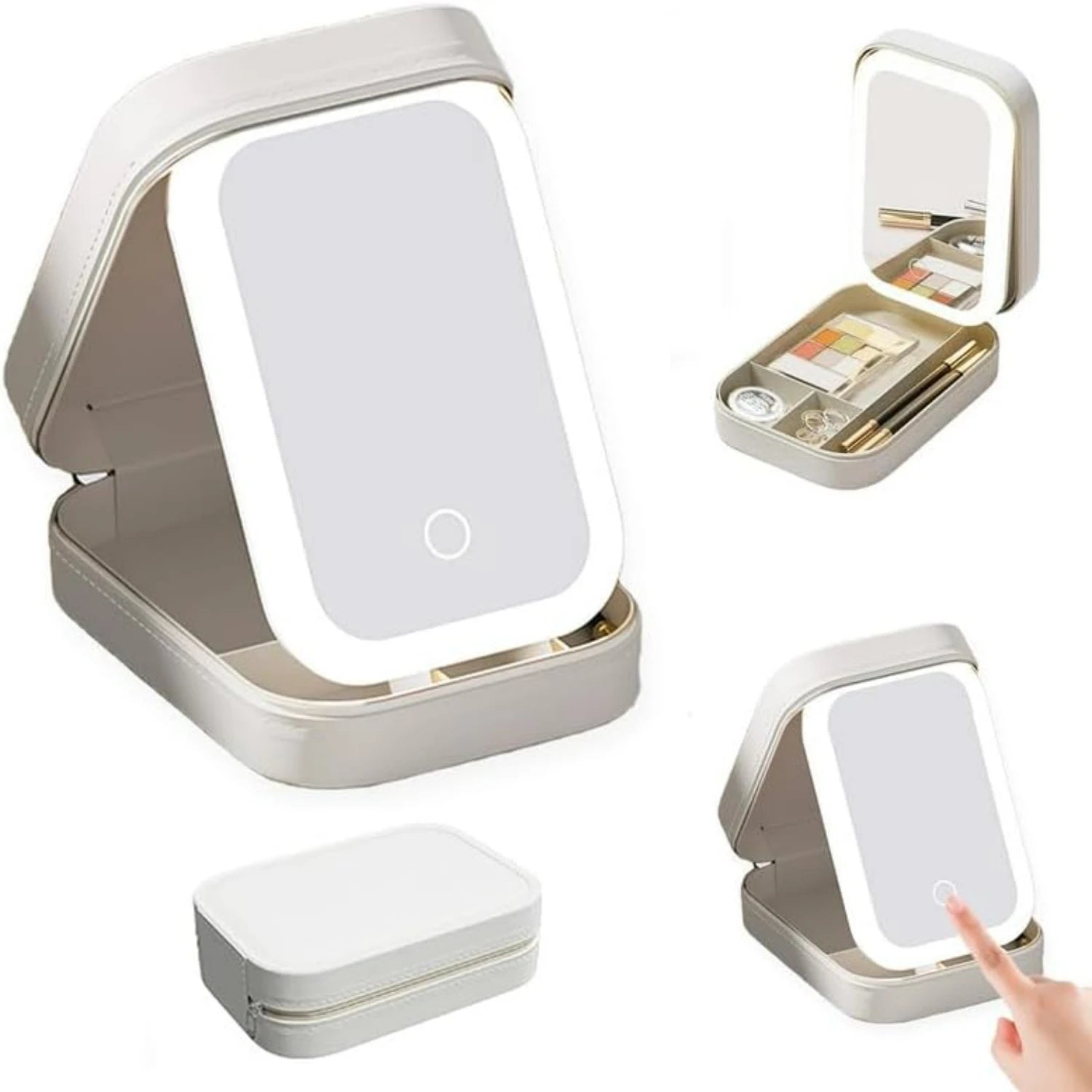 IllumiGlow Travel Makeup Bag with LED Mirror ATHLEXES