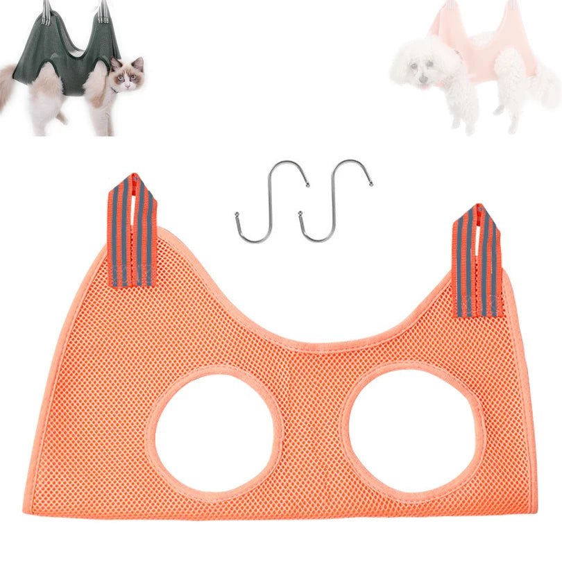 Dog Cat Grooming Hammock Fixed Bath Bag for Nail Cutting Anti Scratch Cat Trimming Restraint Bag Cat Beauty Hanging Pet Supplies ATHLEXES