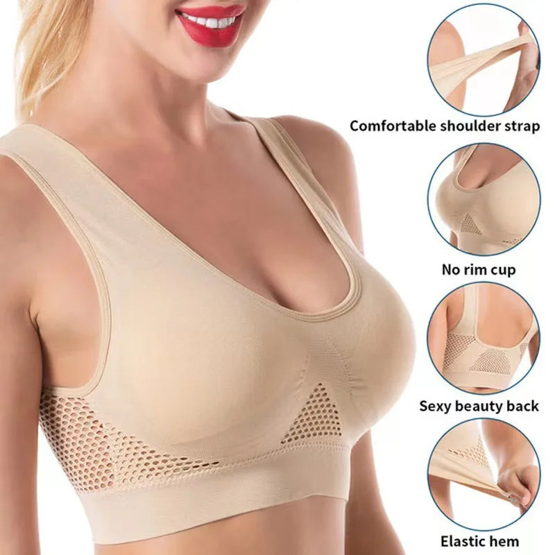 AeroFit Hollow Out Wireless Sports Bra ATHLEXES