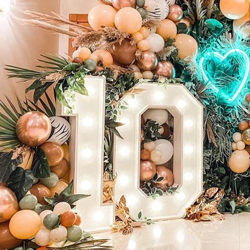 Giant LED Birthday Number Frame for Celebrations ATHLEXES