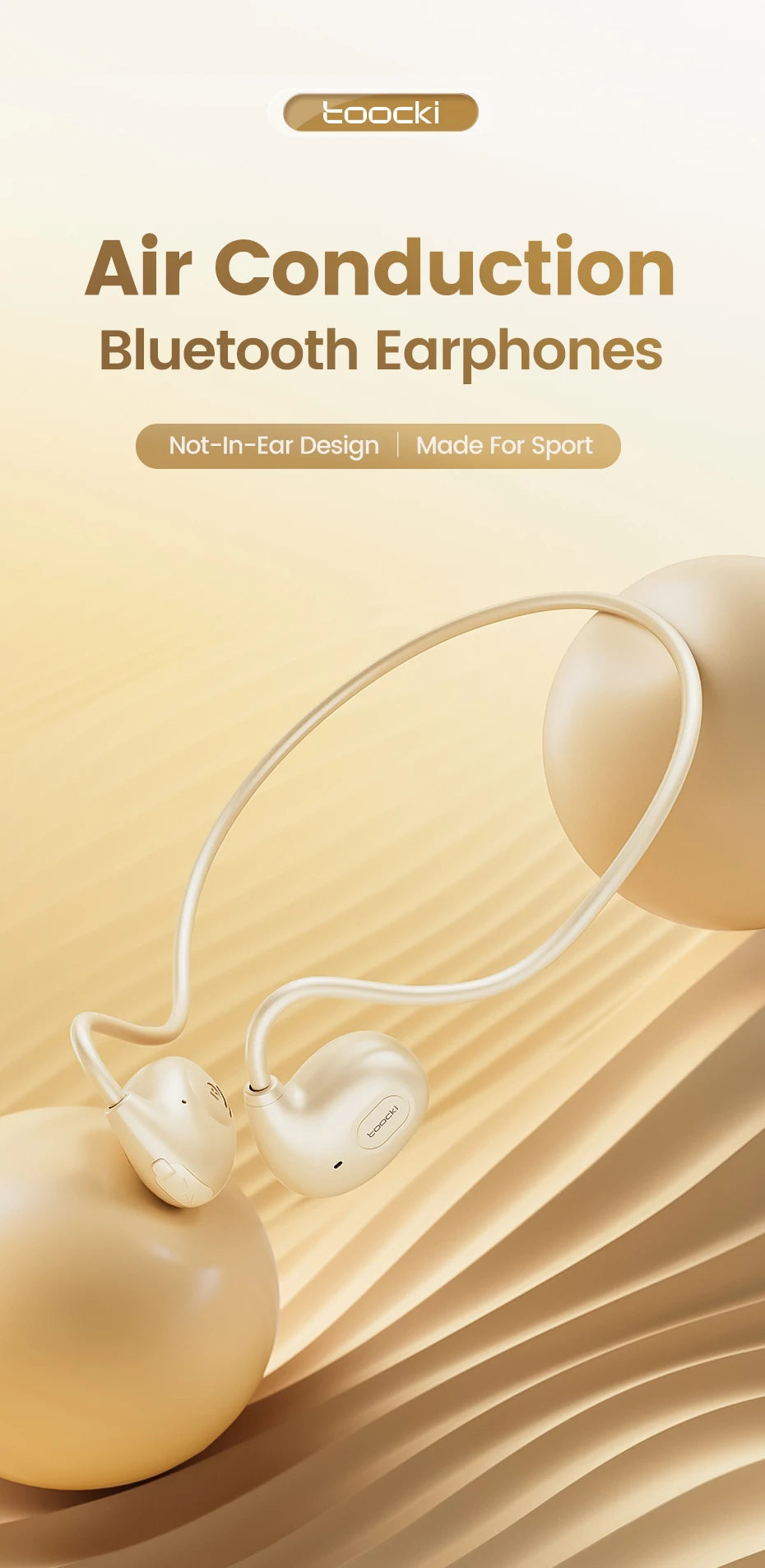 Toocki Sport Air Conduction Bluetooth Earphones ATHLEXES