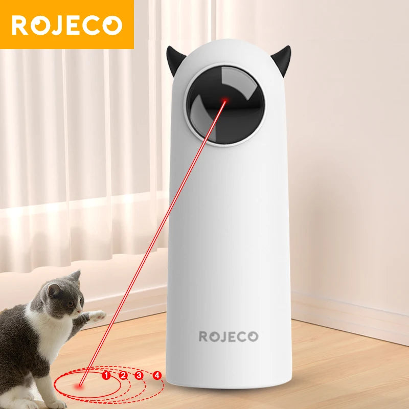 ROJECO Automatic Cat Toys Interactive Smart Teasing Pet LED Laser Indoor Cat Toy Accessories Handheld Electronic Cat Toy For Dog ATHLEXES