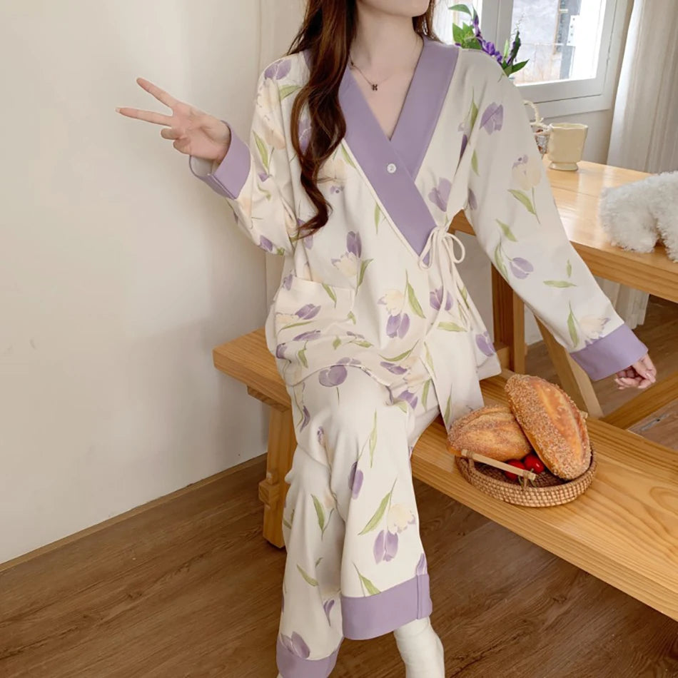 Elegant Maternity Nursing Pajama Set ATHLEXES