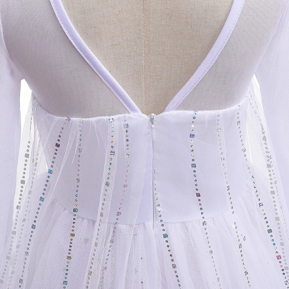 Princess Snow Queen Gown for Girls' Cosplay Magic ATHLEXES