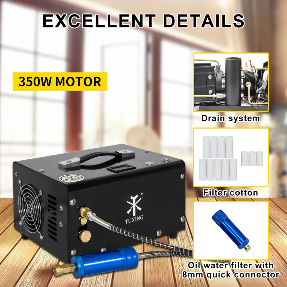 TUXING 300Bar Portable PCP Air Compressor ATHLEXES