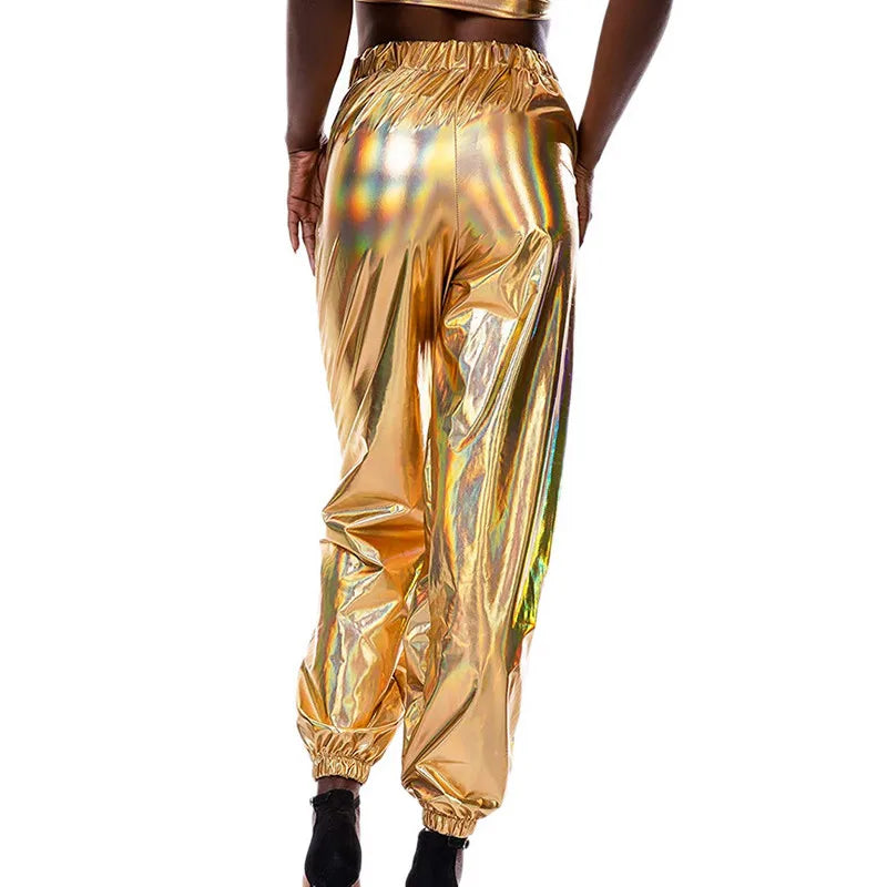 Women’s High-Waist Metallic Jogger Pants ATHLEXES