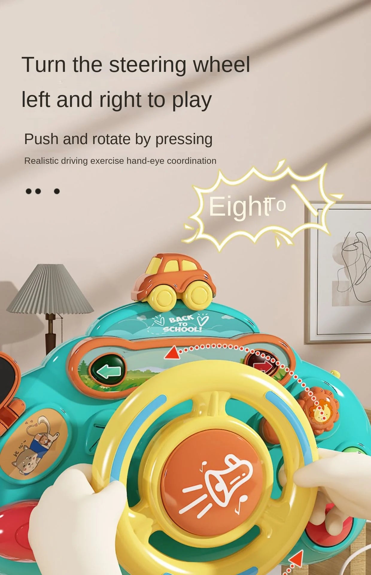 ToddlerDrive Electric Steering Wheel Toy ATHLEXES