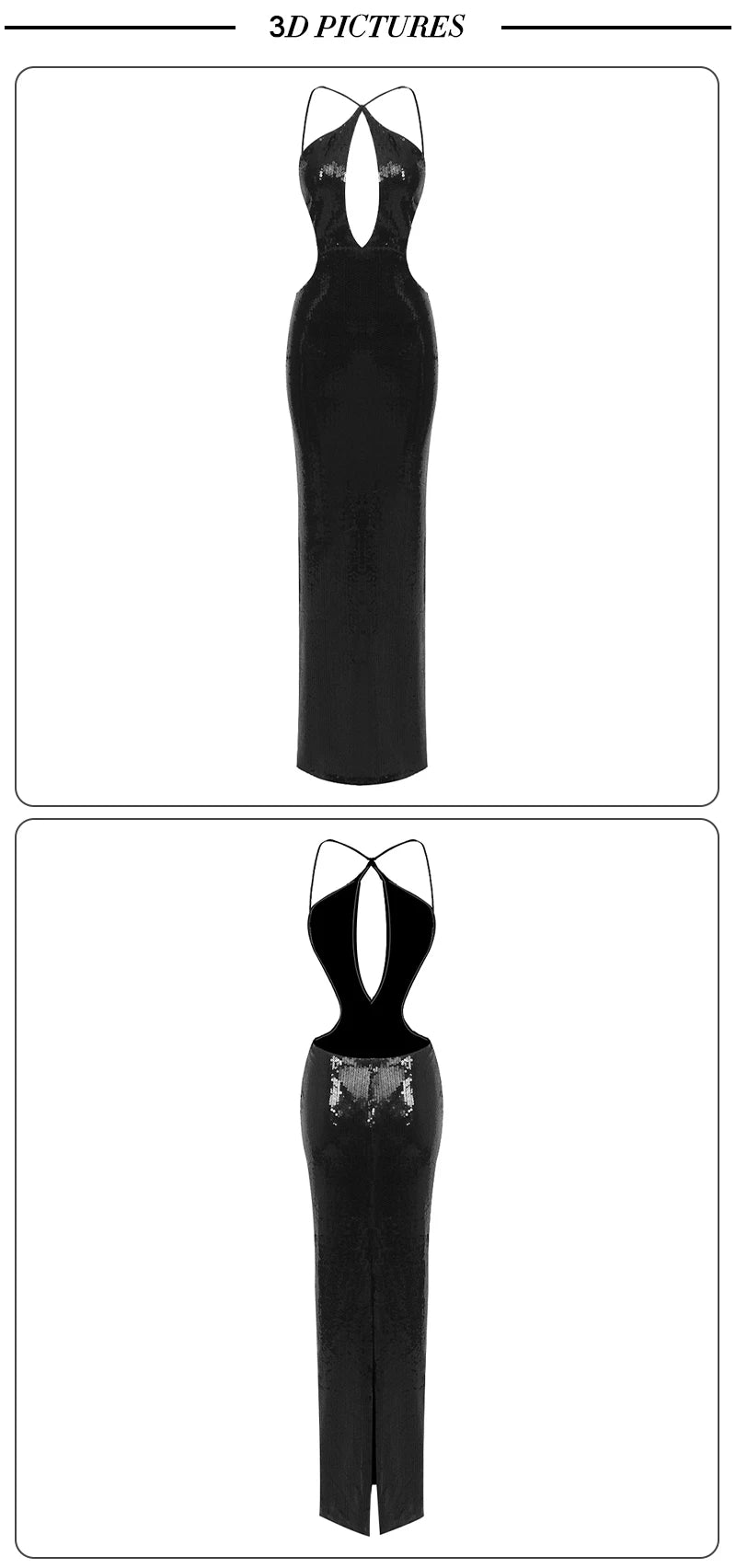 Velvet Glam Sequin Backless Party Dress ATHLEXES