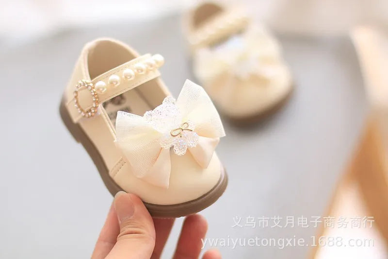 Princess Bow Leather Sneakers for Tiny Trendsetters ATHLEXES