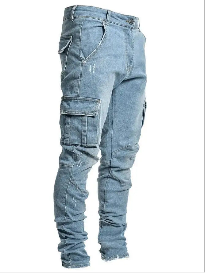 Premium Plus Size Men's Cargo Denim Jeans ATHLEXES