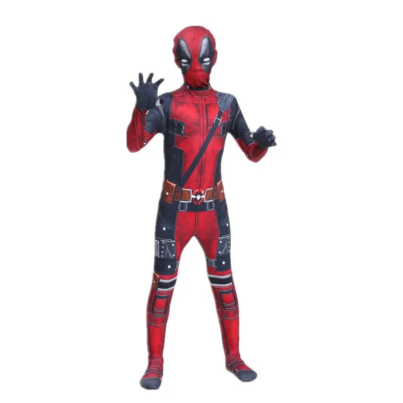 Epic Kids Deadpool Superhero Cosplay Jumpsuit ATHLEXES