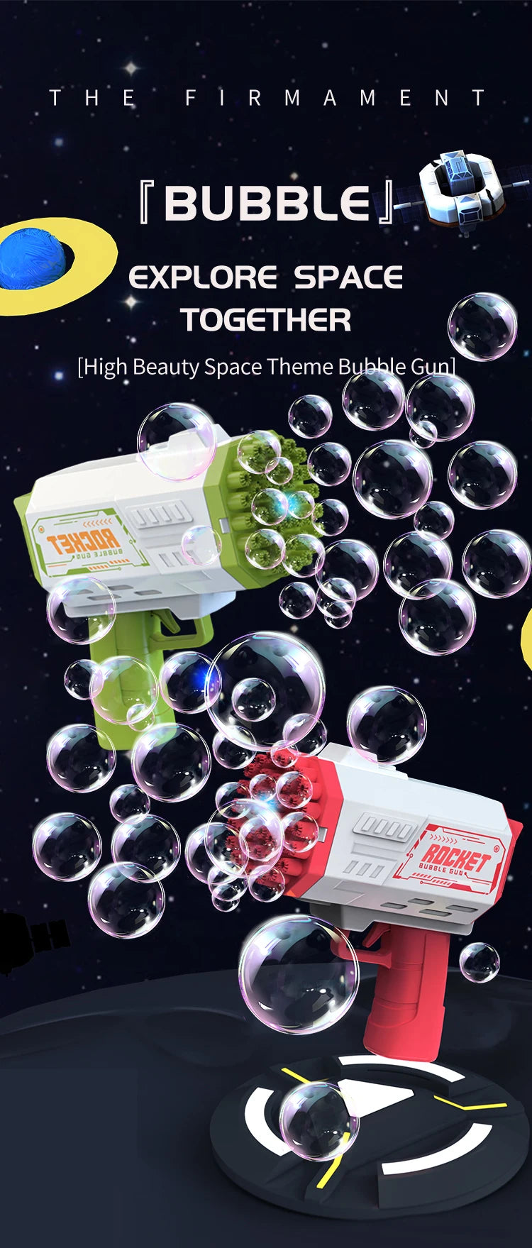 BubbleBliss 40-Hole Kids Bubble Gun ATHLEXES