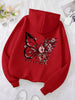 Rose Butterfly Graphic Hooded Sweatshirt ATHLEXES