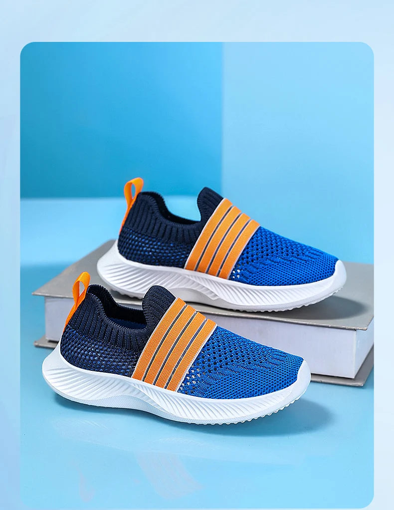CoolBlue Kids Mesh Running Sneakers ATHLEXES