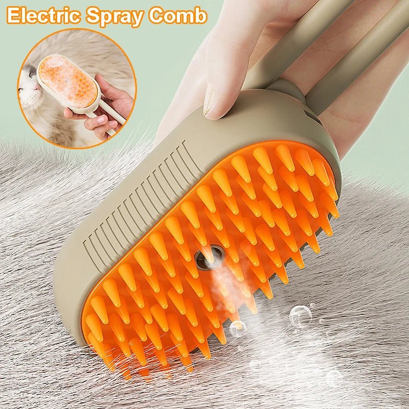 Pet Steam Brush Steamy Dog Brush Electric Spray 3 in 1 Cat Hair Removal Brushes for Dogs Cats Massage Removing Pet Grooming Comb ATHLEXES