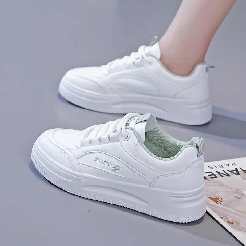 Breathable Leather Lace-Up Platform Sneakers for Women ATHLEXES