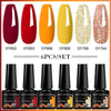 NailArt Pro 6pc UV Gel Polish Kit for Manicure ATHLEXES