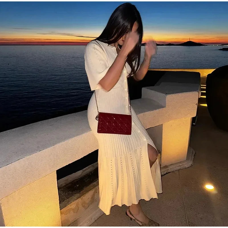 Elegant Summer Knit Dress for Women 2025 ATHLEXES