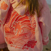 PINK PALM PUFF Casual Embroidered Fleece Hoodie ATHLEXES
