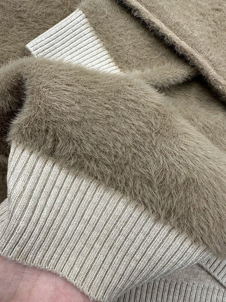 Korean Style Velvet Turtleneck Sweater for Women ATHLEXES