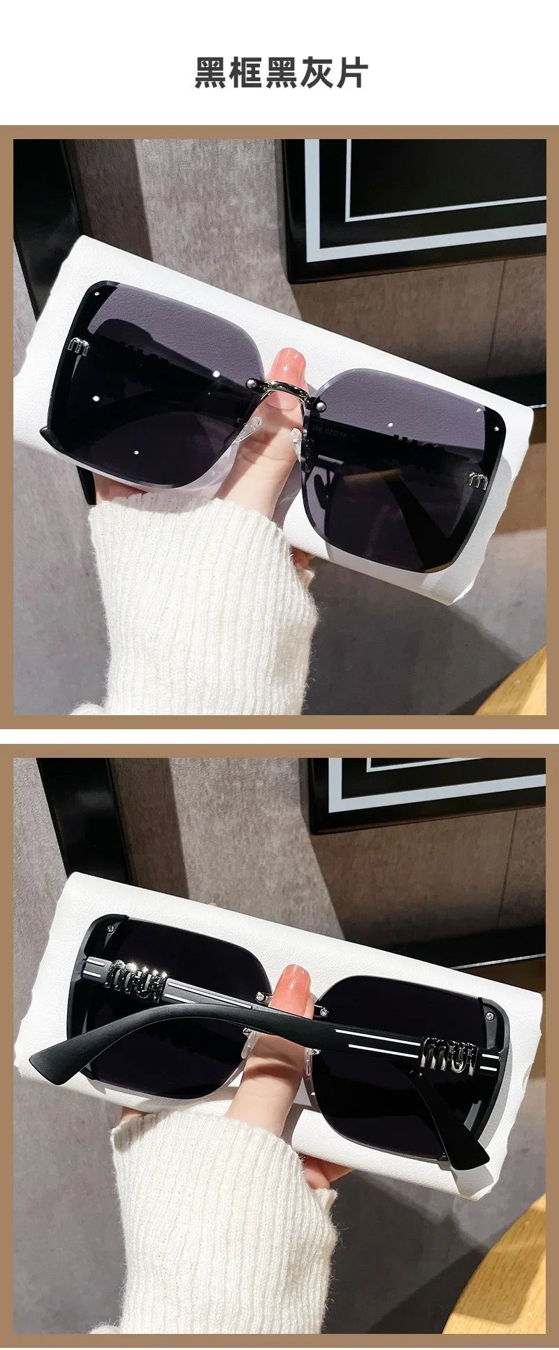 Belanova Luxury Oversized Square Sunglasses ATHLEXES