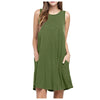 Elegant Summer Pleated Tank Dress with Pockets ATHLEXES