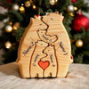 Personalized Wooden Bear Family Puzzle Decor Gift ATHLEXES