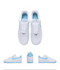 Nike Air Force 1 Low '07 White Aquarius Blue FQ4296-100 Shock Absorption Mens Womens Low Top Board Shoes ATHLEXES