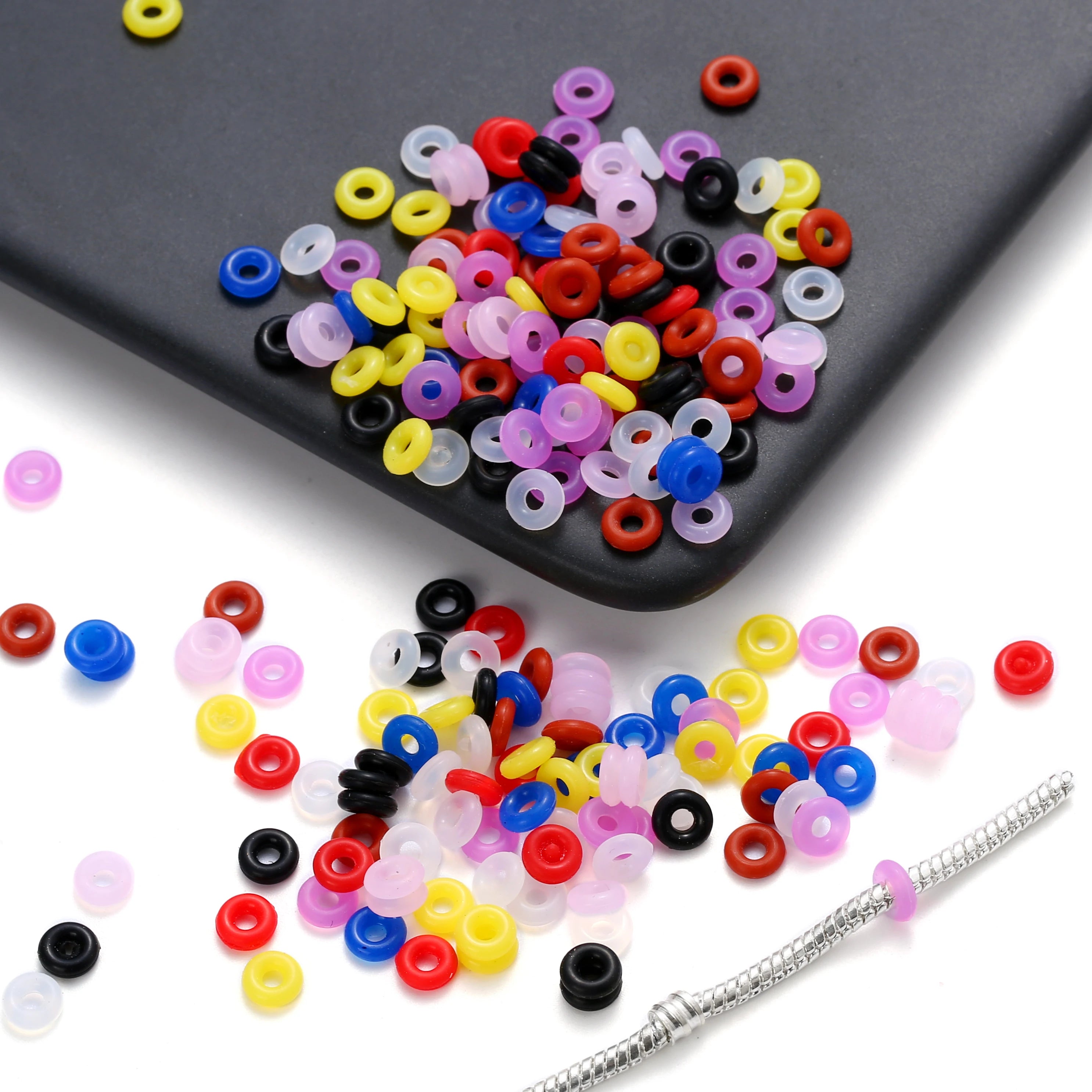 ColorSplash 6mm Rubber Clip Charms for Jewelry Crafting ATHLEXES