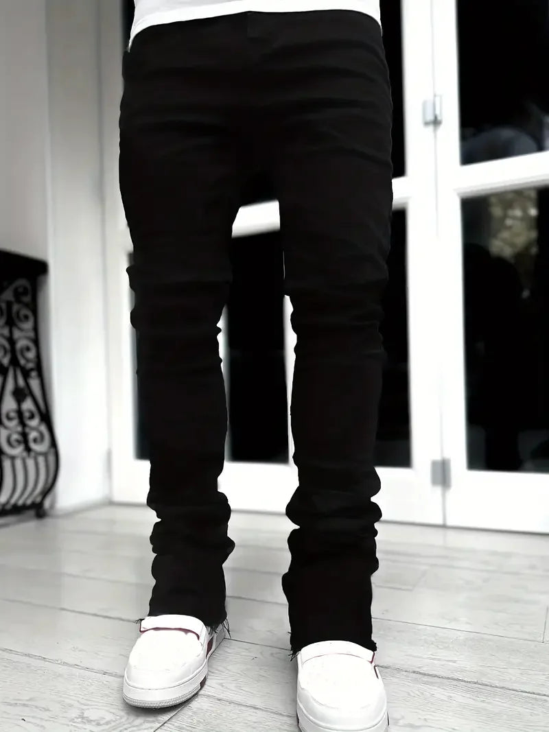 Urban Edge Stretch Slim Fit Flared Jeans for Men ATHLEXES