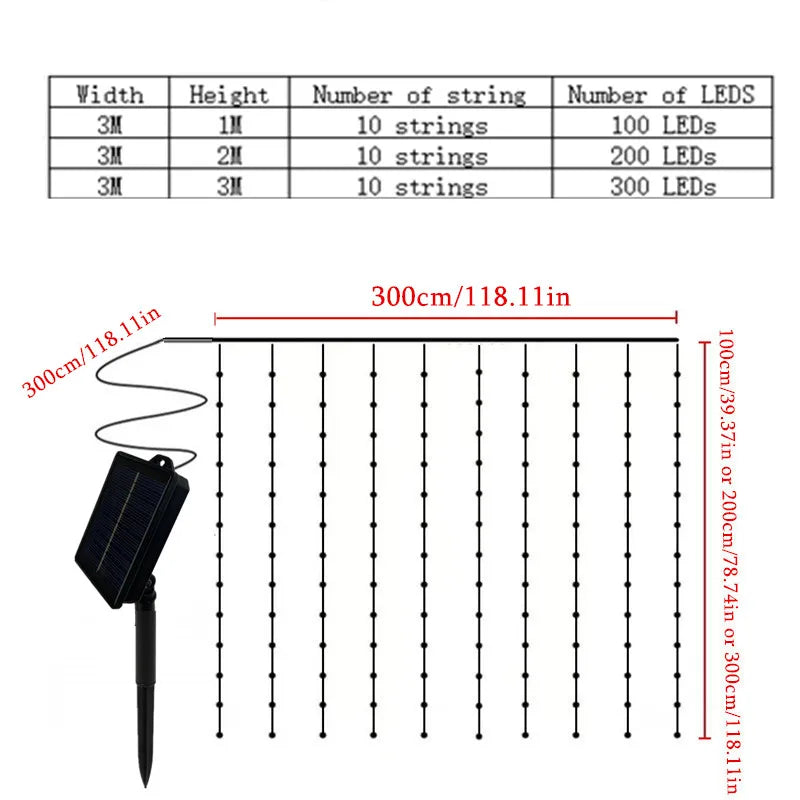 Twinkling Solar Fairy Curtain Lights for Outdoor Elegance ATHLEXES