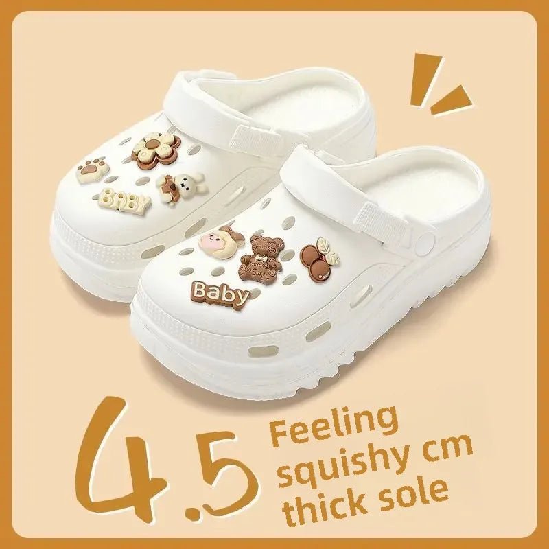 Maternity Women's Sandals Summer Outdoor Wear Anti-Slip Thick Bottom Beach Shoes Head Cover Slippers Ladies Fashion 2024 New Mod ATHLEXES