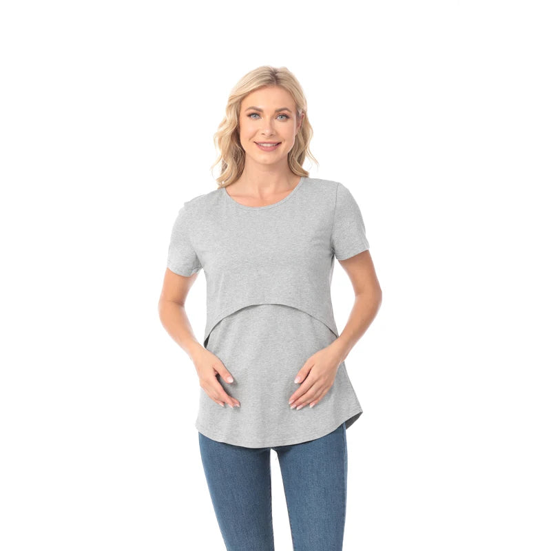 Maternity Comfort Stretch Tee for Breastfeeding ATHLEXES