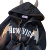 Devil Chic Zipper Hoodie for Stylish Women ATHLEXES