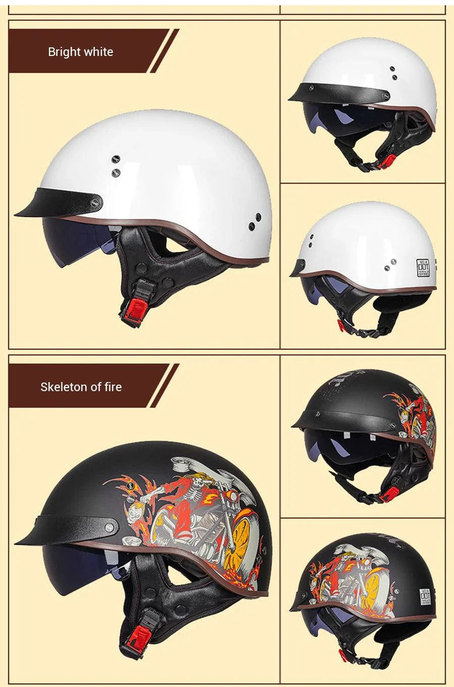 RetroGuard Half Motorcycle Helmet ATHLEXES