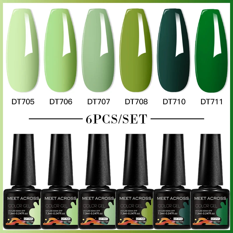 NailArt Pro 6pc UV Gel Polish Kit for Manicure ATHLEXES