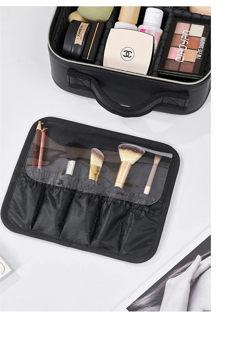 LuxeGlow LED Makeup Case with Mirror ATHLEXES