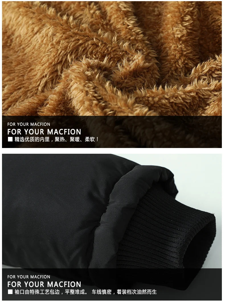 Luxury Windproof Down Jacket with Detachable Hood ATHLEXES