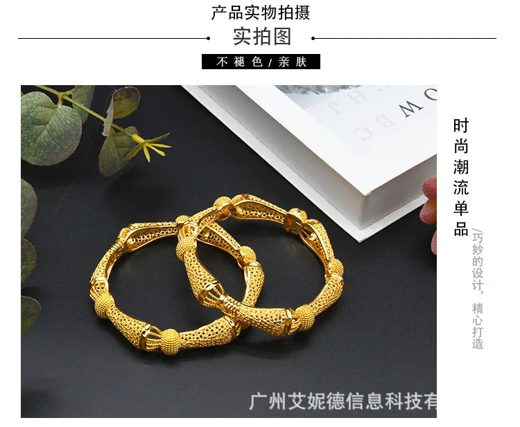 Dubai Bridal Light Luxury Gold Plated Bracelet ATHLEXES