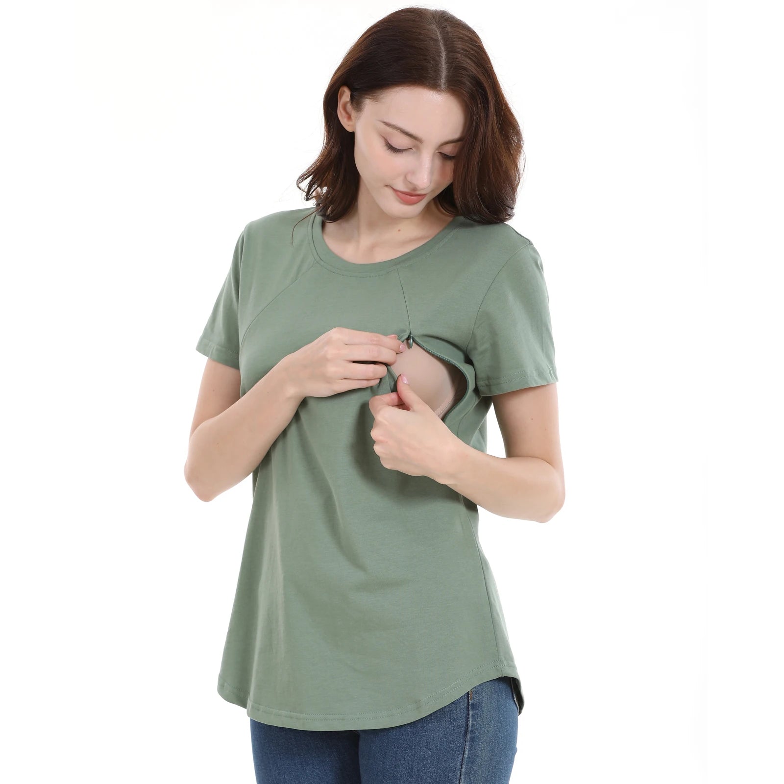 Maternity Comfort Tee for Nursing Moms ATHLEXES