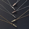 Chic Black Hug Pendant Necklace for Couples ATHLEXES