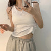 Chic Ribbed Button-Down Tank Top for Women ATHLEXES