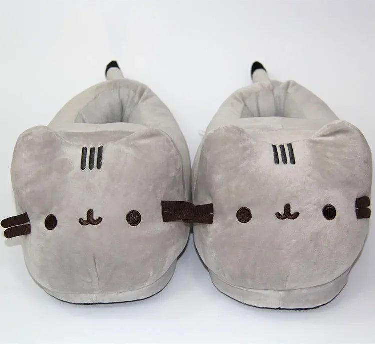 CozyPaws Plush Cartoon Cat Slippers ATHLEXES