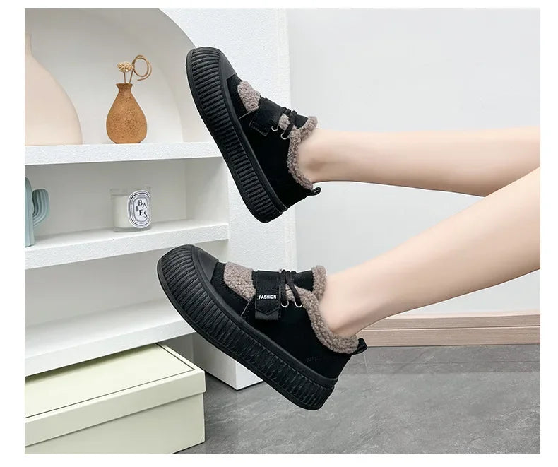 CozyFur Luxe Winter Lace-Up Sneakers ATHLEXES