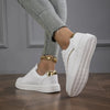 Chic Heighten Faux Leather Lace-Up Skate Sneakers ATHLEXES