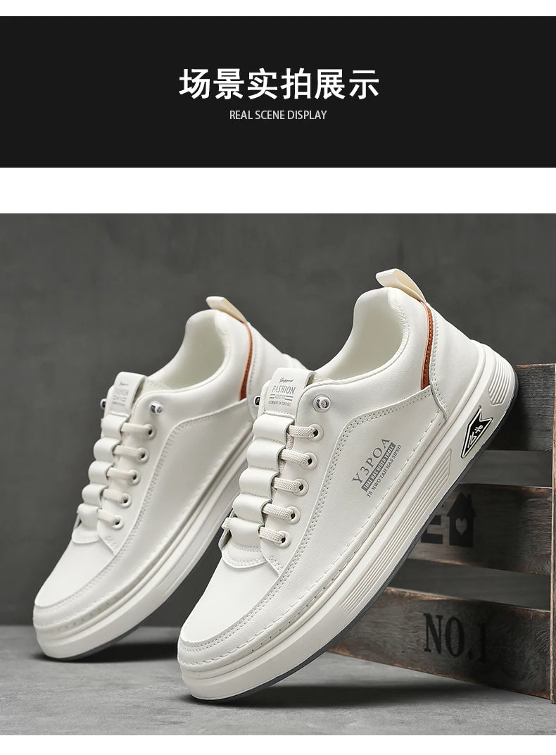 BreatheEasy Leather Casual Sneakers for Men ATHLEXES