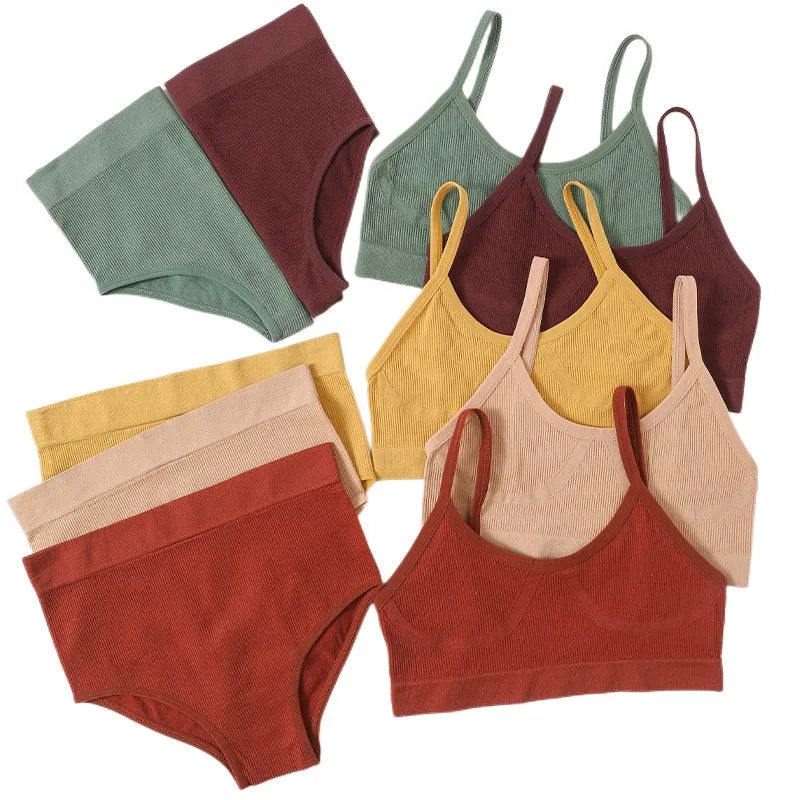 Women Seamless Bras Panties Set Sports Crop Top Briefs ATHLEXES
