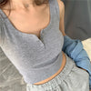 Chic Ribbed Button-Down Tank Top for Women ATHLEXES