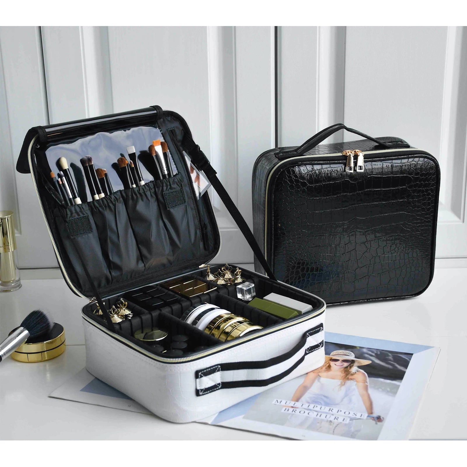 ChicTravel PU Leather Makeup Organizer ATHLEXES